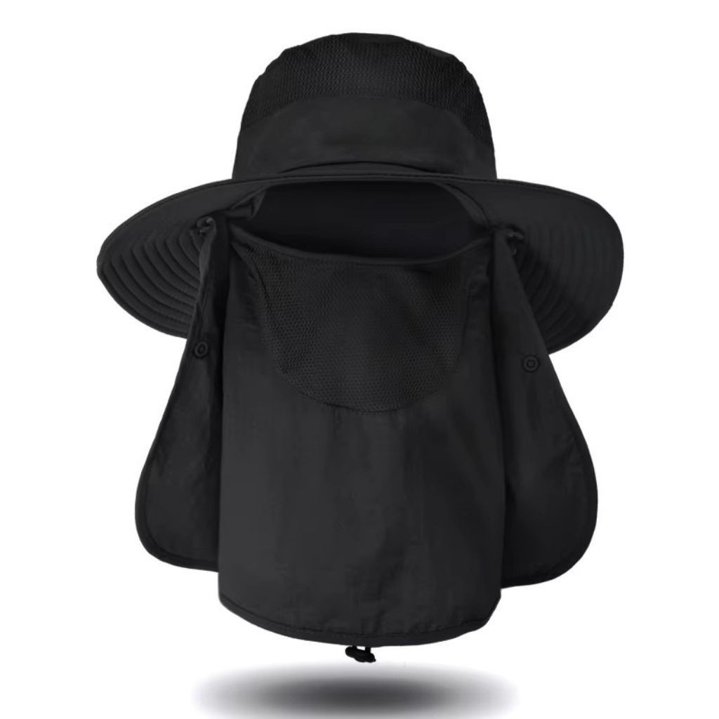 Wide Brim Fishing Sun Hat Face Neck Cover UV Protection Breathable Outdoor Cap