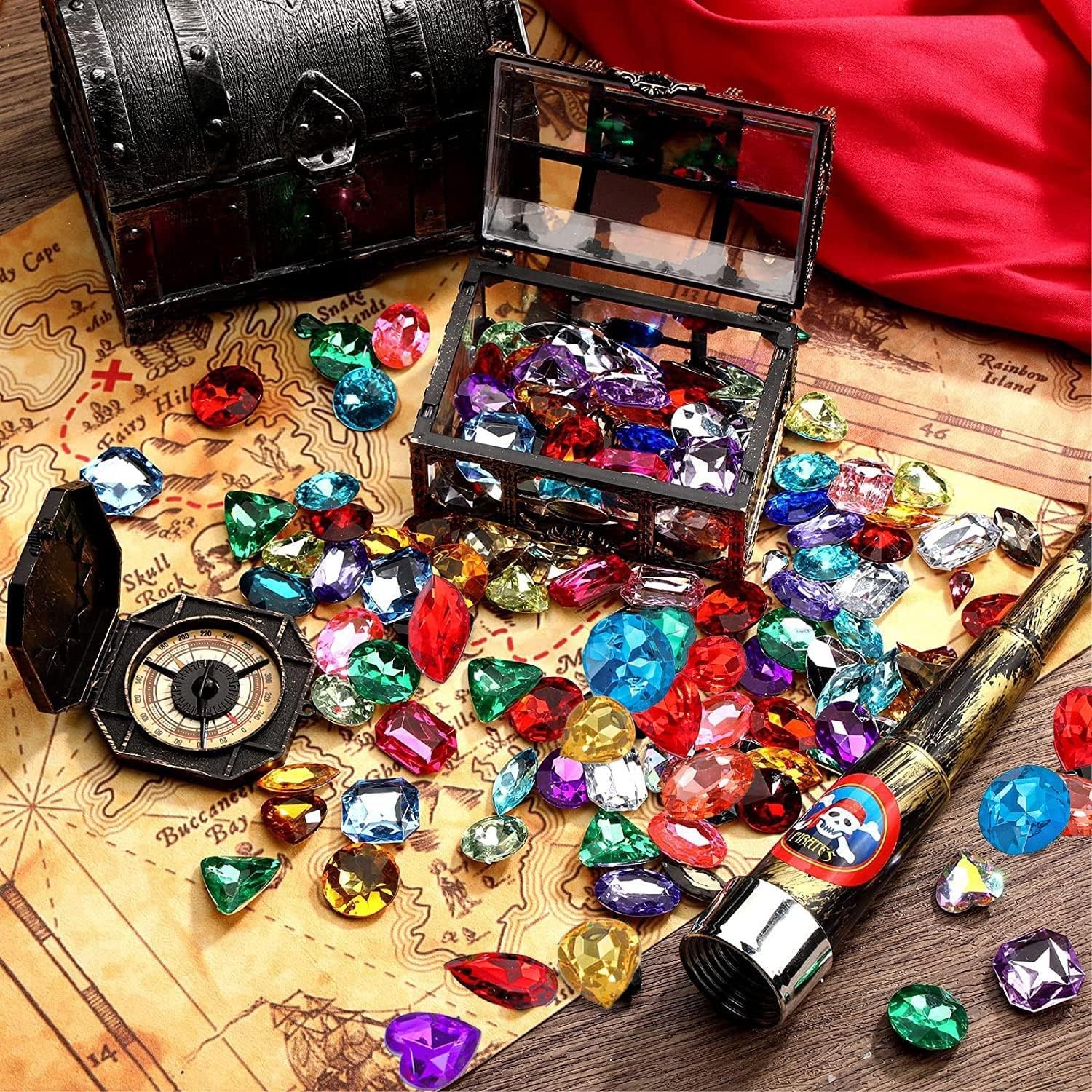 RICHNESS Pirate Treasure Jewels Jumbo Bling Diamonds Multi-Colored multi