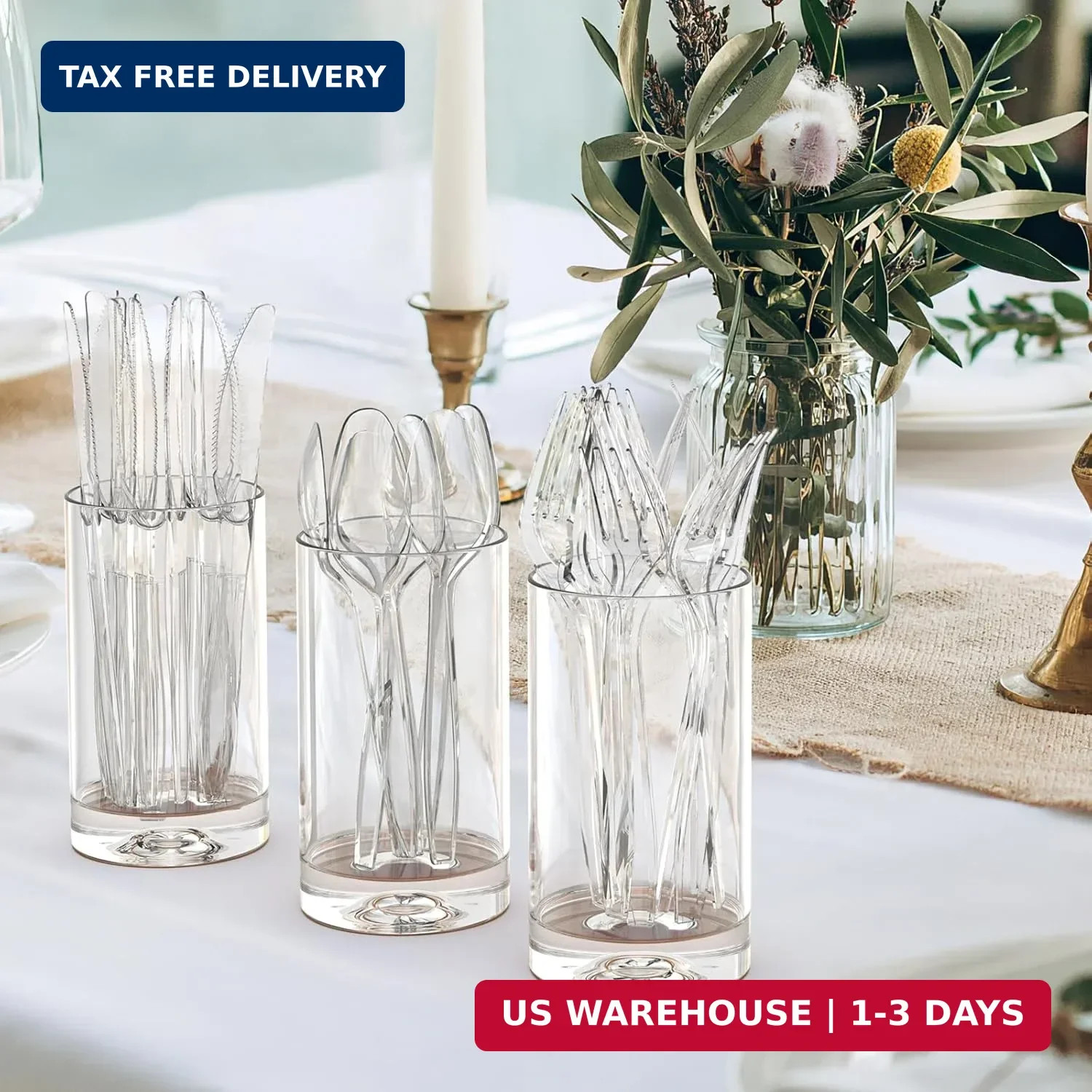 Dealusy 360 Count Extra Heavy Duty Clear Plastic Forks Disposable, BPA-Free, Hea