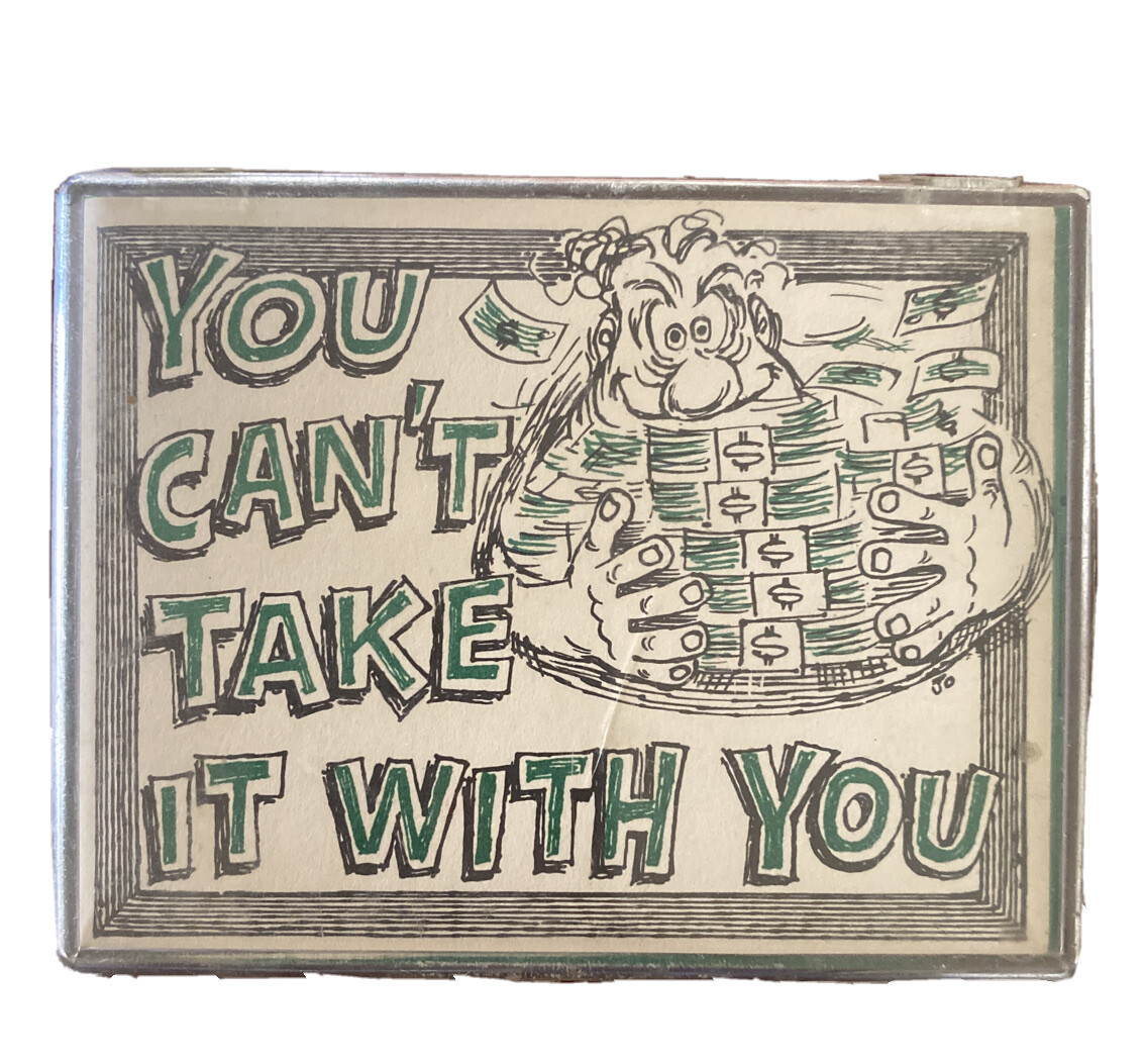 Vintage You Can’t Take It With You Toilet Humor Gag Gift Money Gold