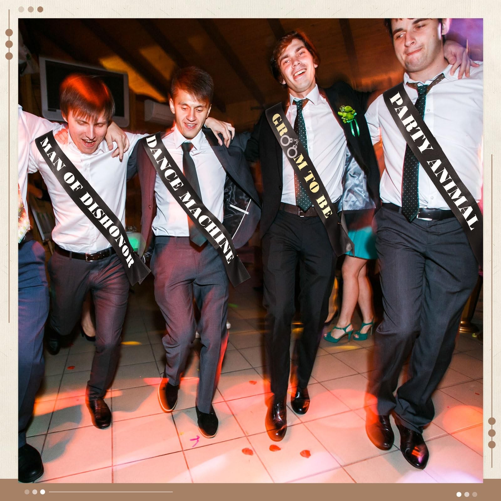 Daifunli 18 Pack Funny Bachelor Party Sashes Groomsmen Team Groom Sash Groom …