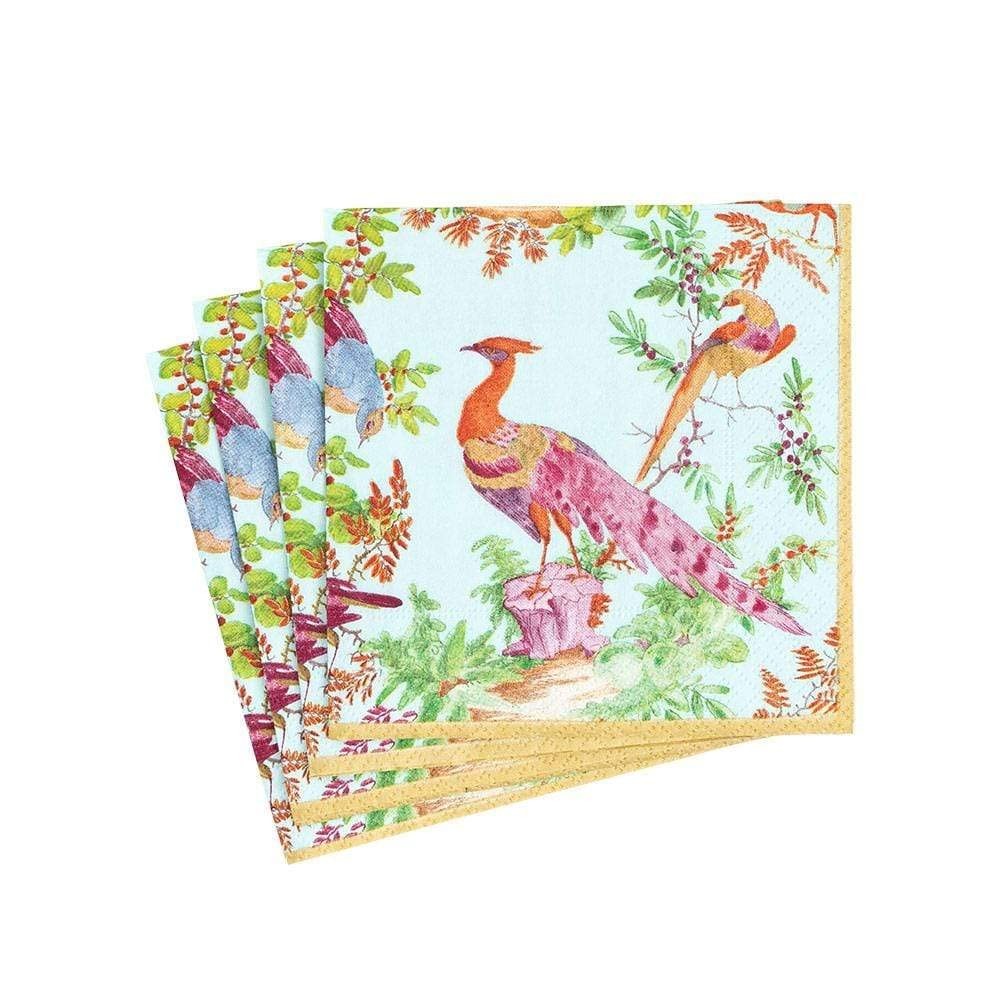 20 PCS Chelsea Birds Paper Cocktail Napkins Celadon Dinner Party Decor Supply