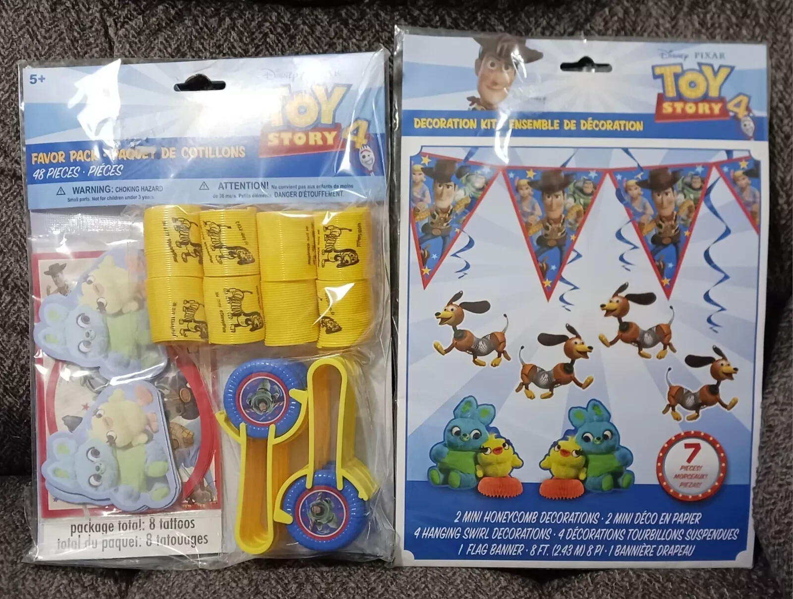 48-Piece Favor Pack 7-Piece Decoration Kit Disney Pixar Toy Story 4 Birthday New