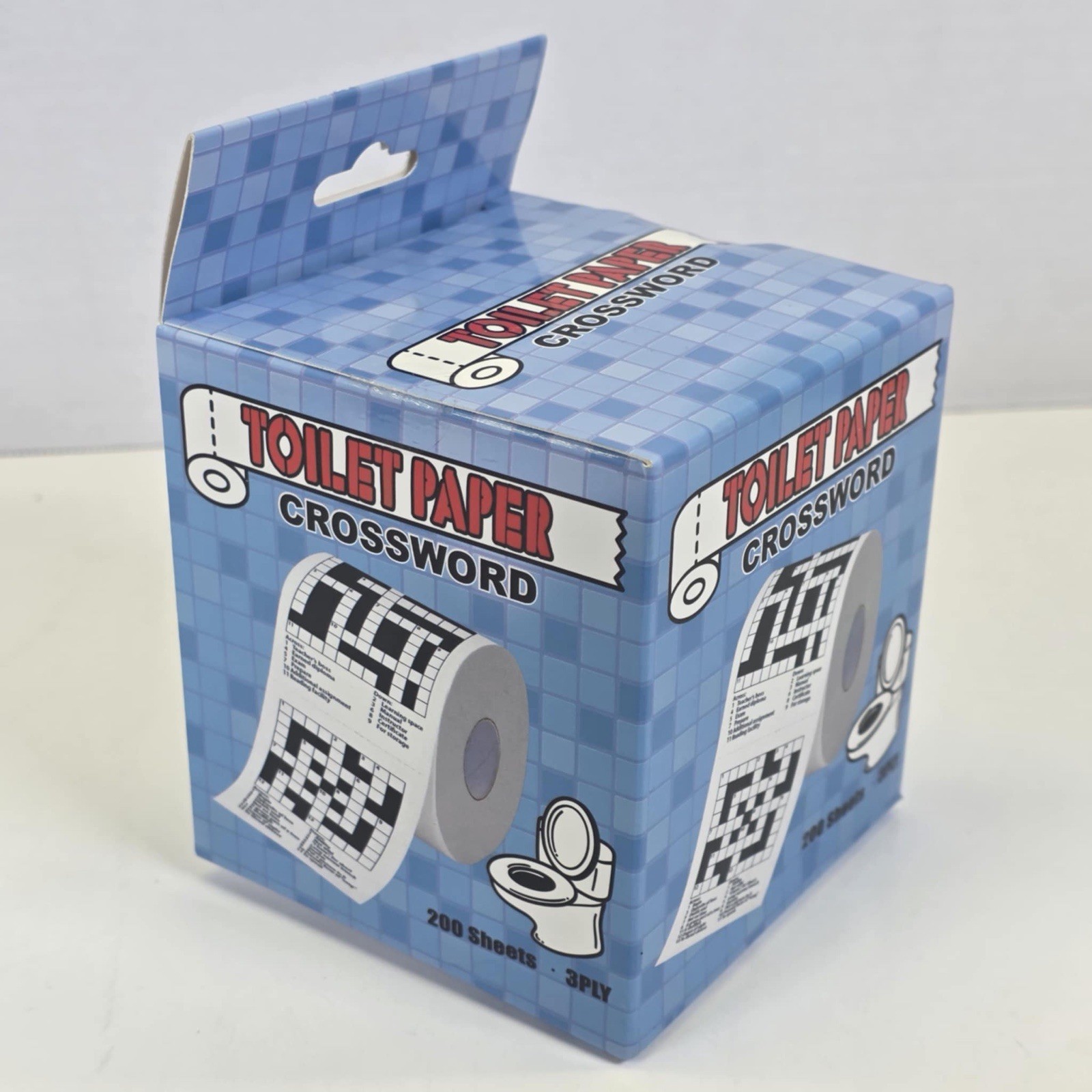 Crossword Toilet Paper Roll 200 Sheets 3 Ply Humor Gift 2024