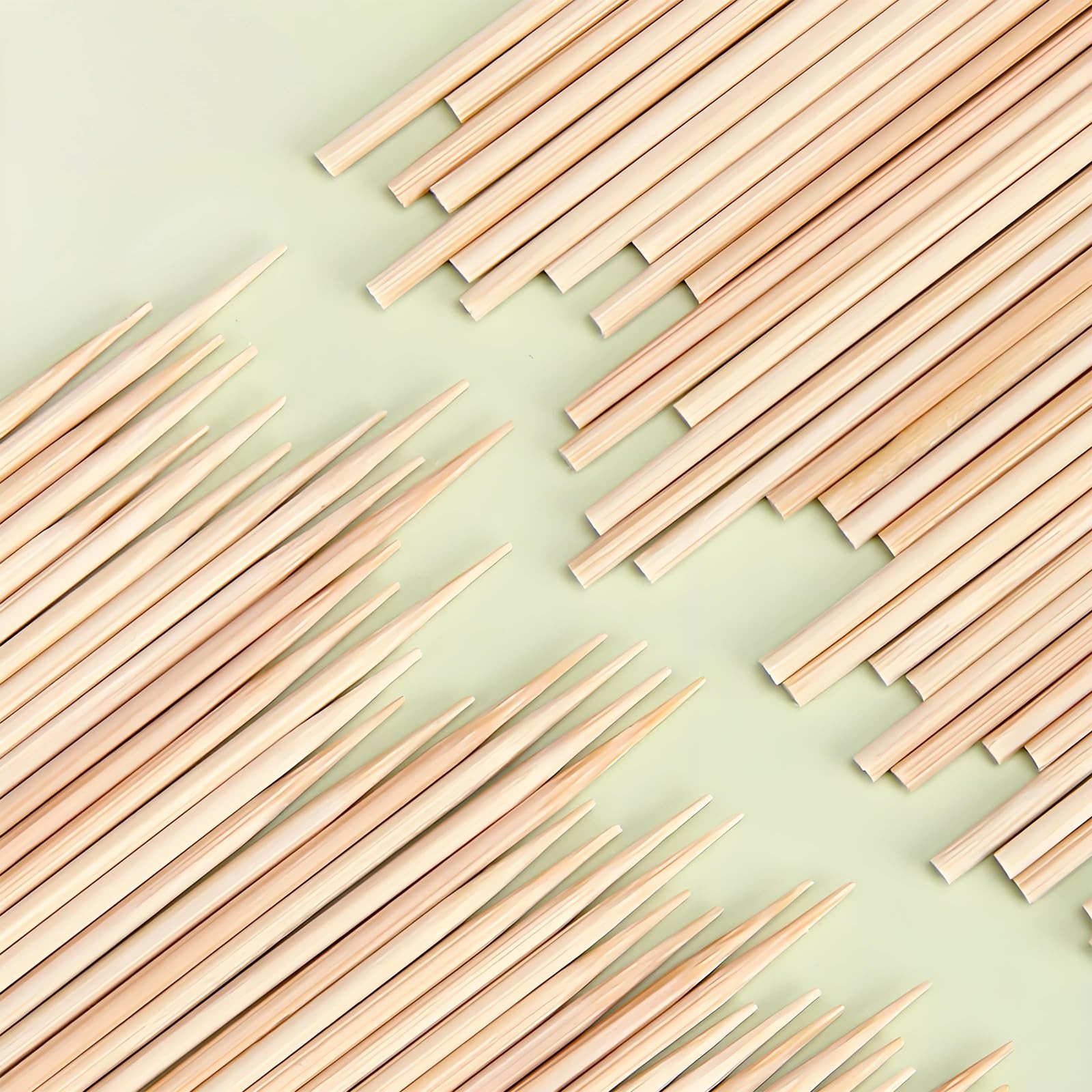 4-Inch Natural Bamboo Toothpicks & Skewers 750-Count | Extra-Long Wooden Picks