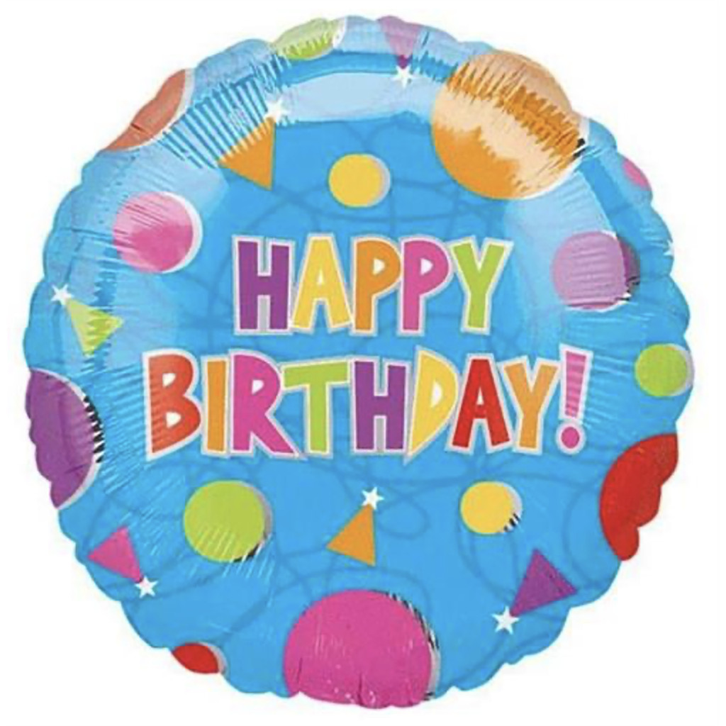 Happy Birthday Foil Mylar Balloon Party Decorations 17″ Round 1 Per Pkg New