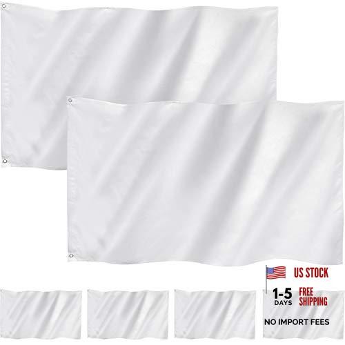 6 Pieces 3×5 Ft Solid Plain/Multicolor Flags 250th Anniversary 3×5 Ft White