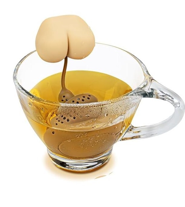 Gross Funny Prank Tricks Party Novelty Gag Gift – SILICON POOP BUTT TEA INFUSER