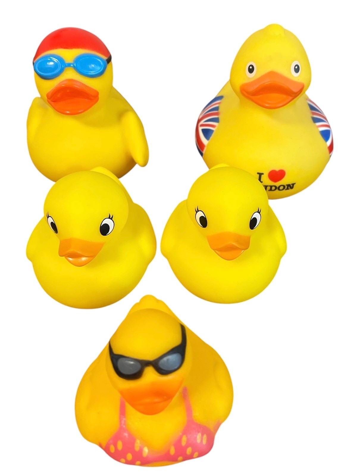 Rubber Ducks Lot of 32 Jeep Ducking Bath Ninja Military Bikini Minecraft Duckies