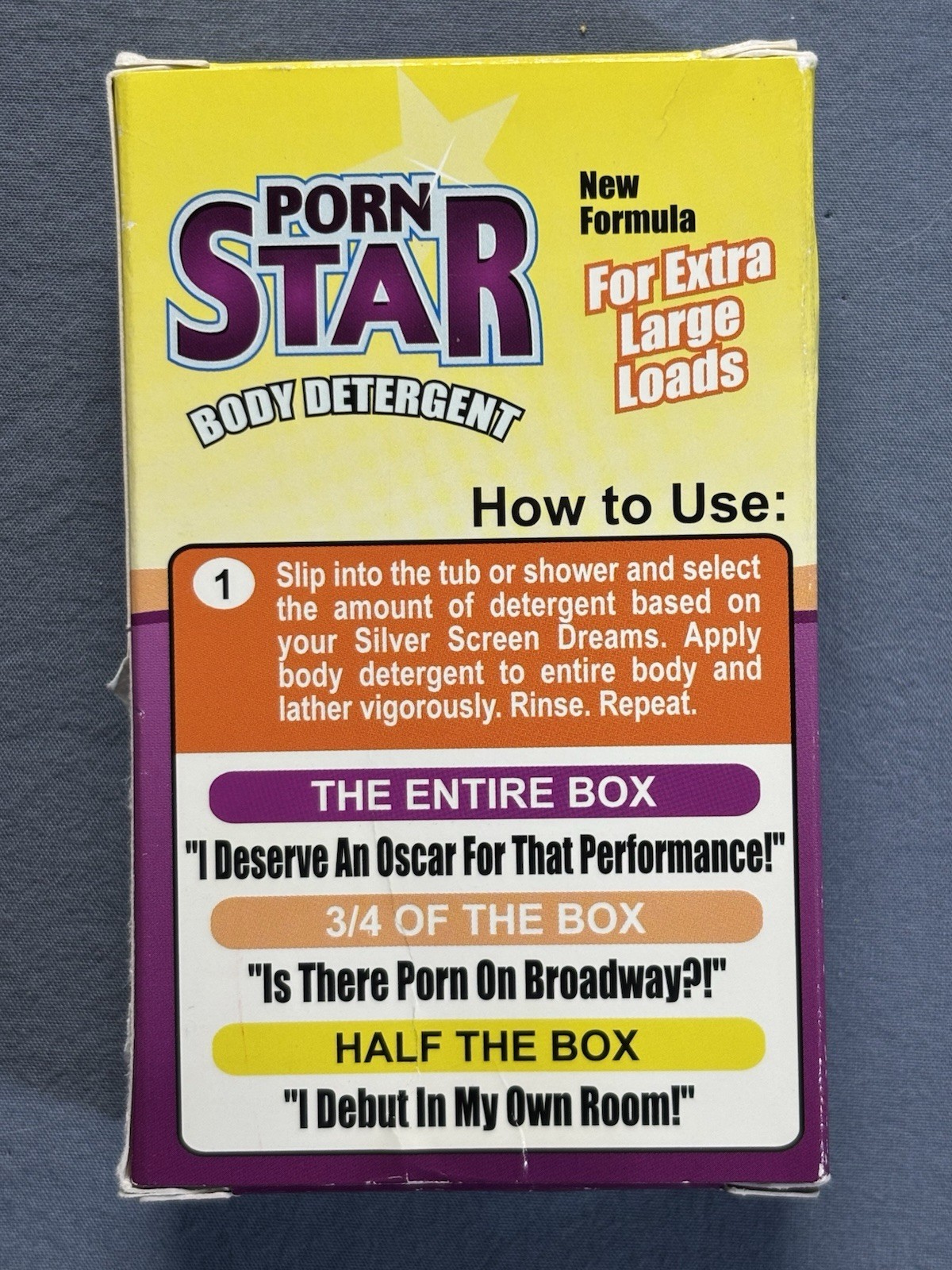 Porn Star Body Detergent Gag Gift Vintage Novelty Powdered Soap Box