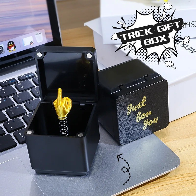 Funny Middle Finger Pop Up Box Prank Gift | Gag Toy for Adults & Friends