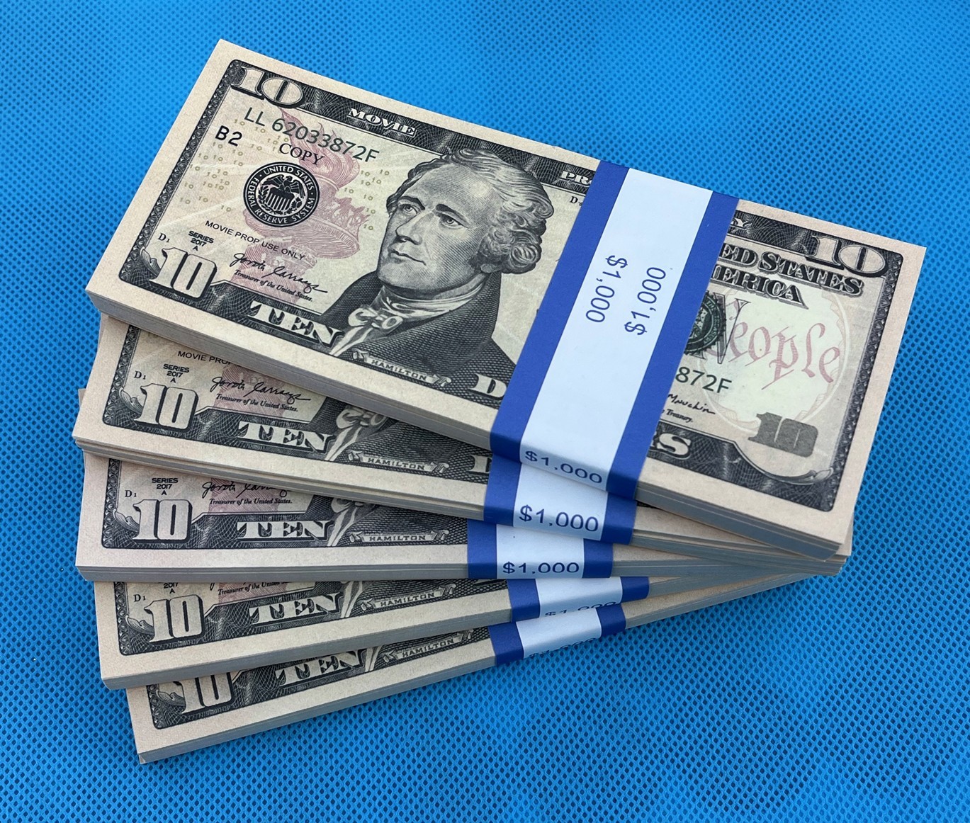 500 Pieces $10 Bills Prop Replica Money for Movies, Parties, Tik Tok, Instagram