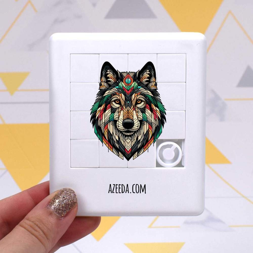‘Art Deco Wolf Portrait’ Sliding Puzzle (PZ00041657)