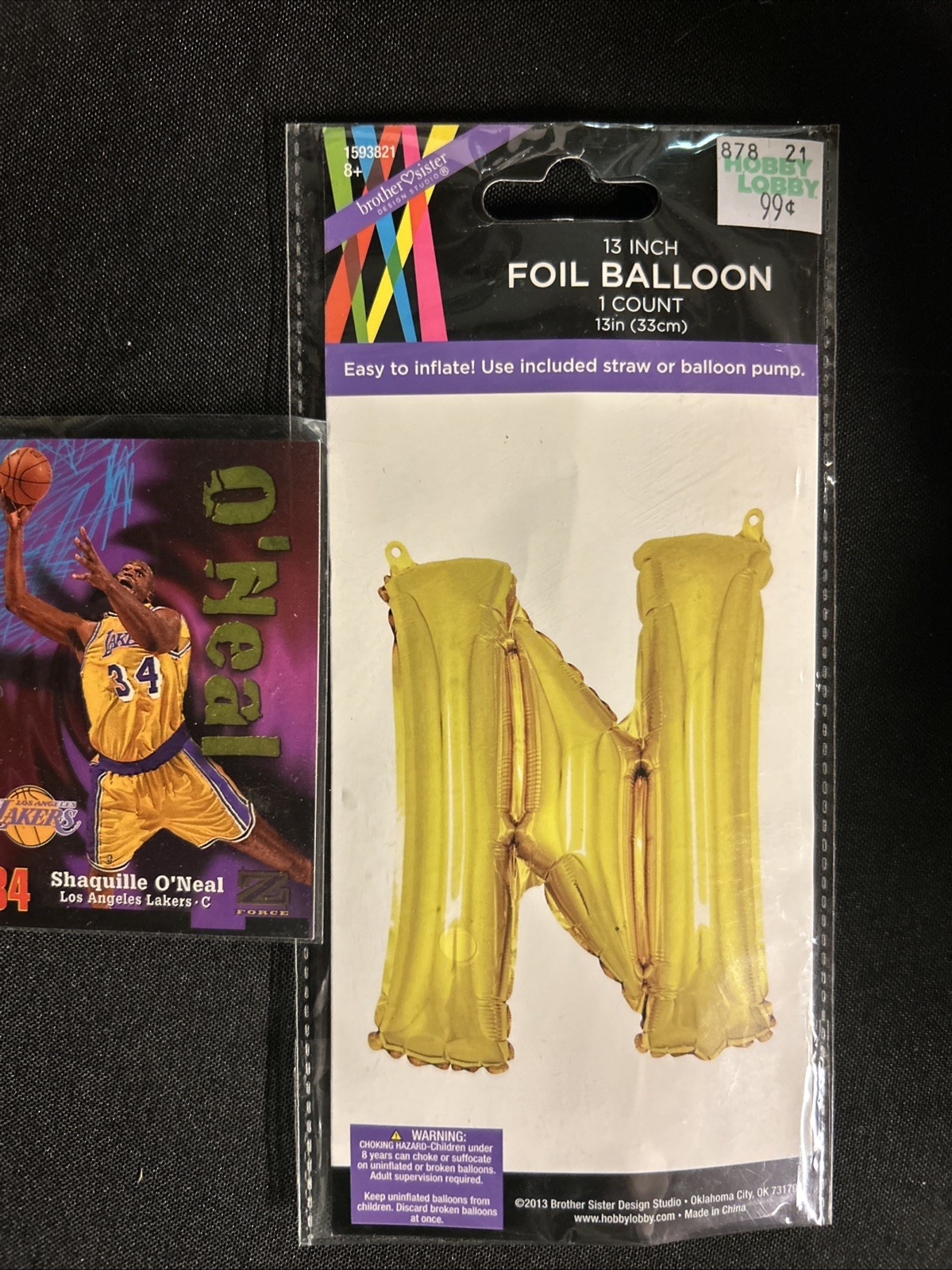 BRAND NEW 13in N Gold Foil Letter Balloon Mylar Birthday Name Party Supplies G4