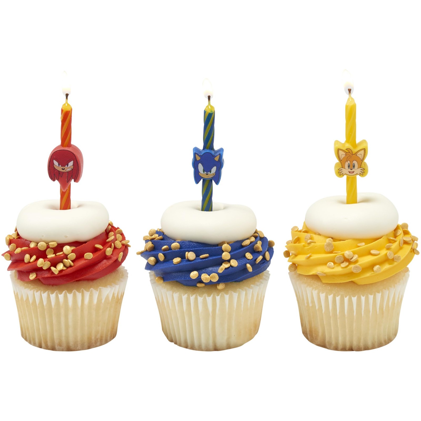 Sonic The Hedgehog Cake Candles | 6 1.05 inches x 5.75 inches, Multicolor