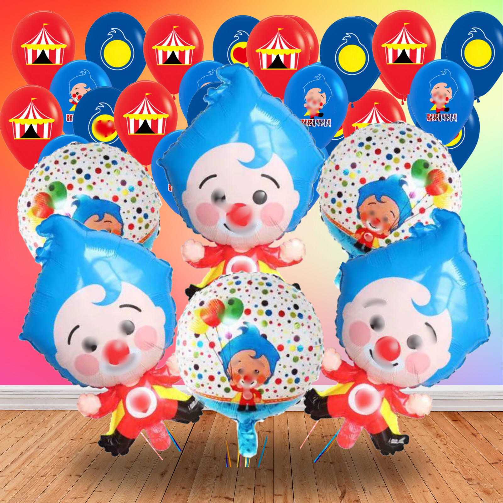 PLIM PLIM PARTY SUPPLIES DECORATION BALLOONS BANNER TABLE COVER THEME CAKE