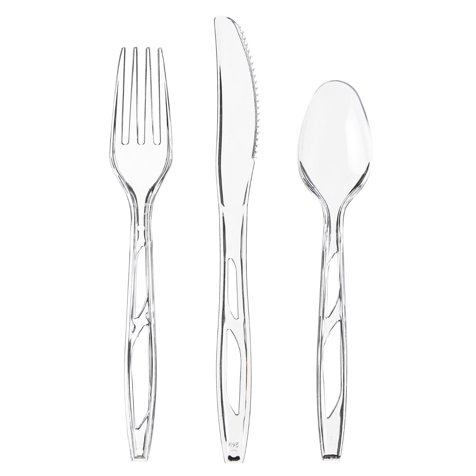 Great Value Clear Plastic Assorted Cutlery, 192 Count