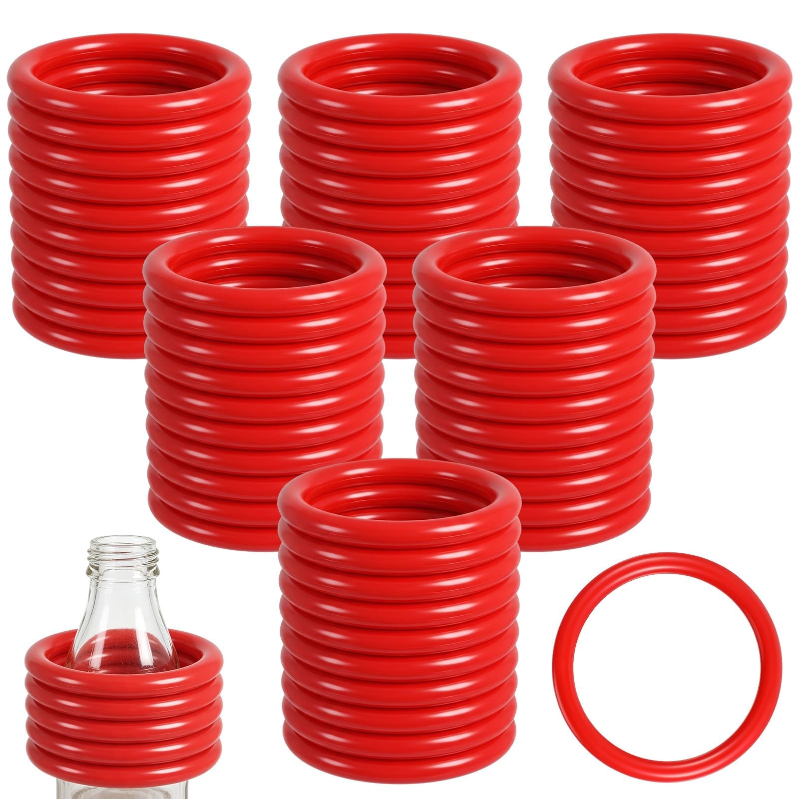 48-Piece Bottle Ring Toss Game Set – Fun Outdoor Party Favors for Adults