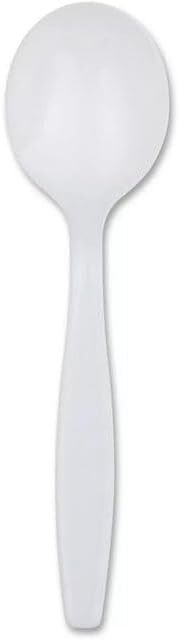 Wholesale Disposable Plastic White Soup Spoons, For Parties, Restaurants, Delis