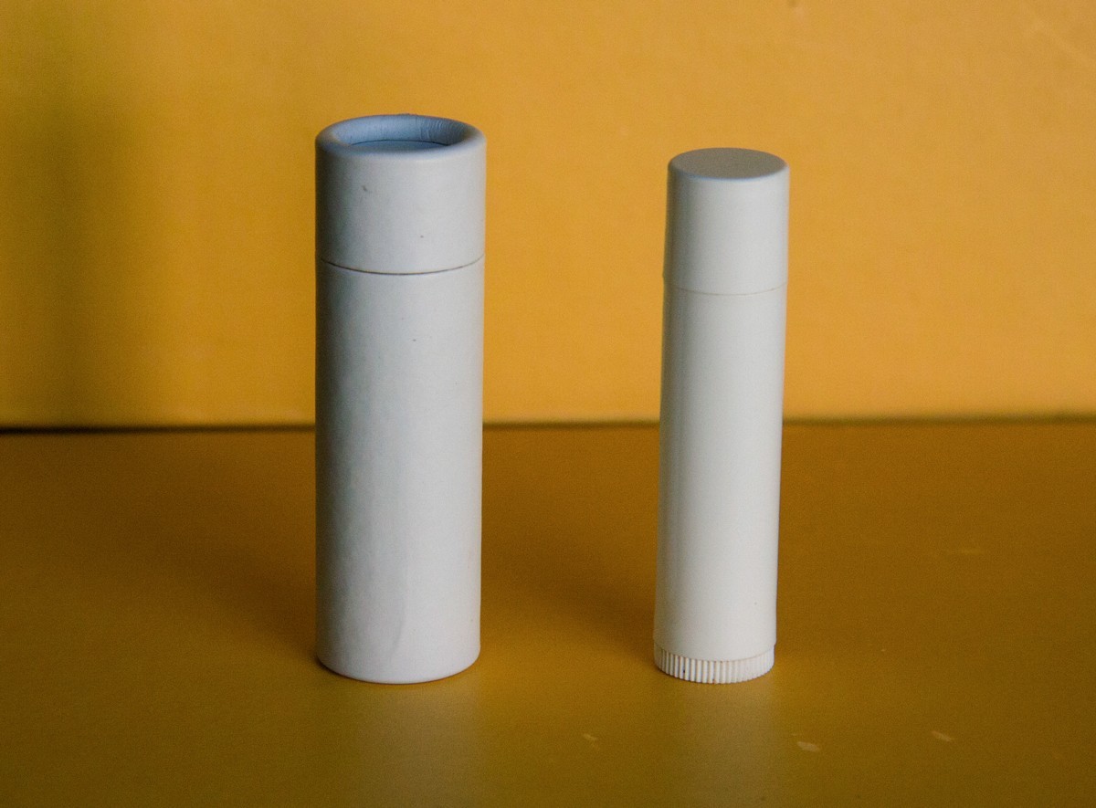 500 White Oil Proof Paper Lip Balm Tubes .3 oz 1/3 Cardboard Containers