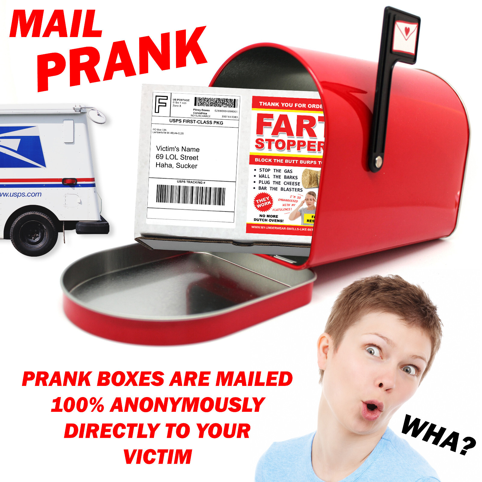 Prank Mail Fart Stoppers Sent Directly to your Friends to Embarrass Them!