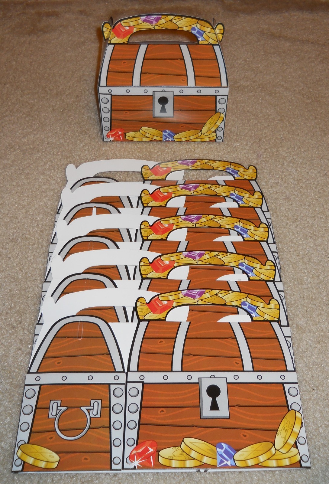 Treasure chest treat boxes PIRATE birthday party loot favors lot of 6 12 18 & 24
