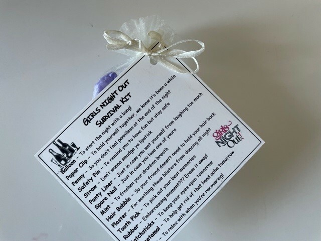 Girls Night Out Survival Kit, Novelty Keepsake, 15 items!!