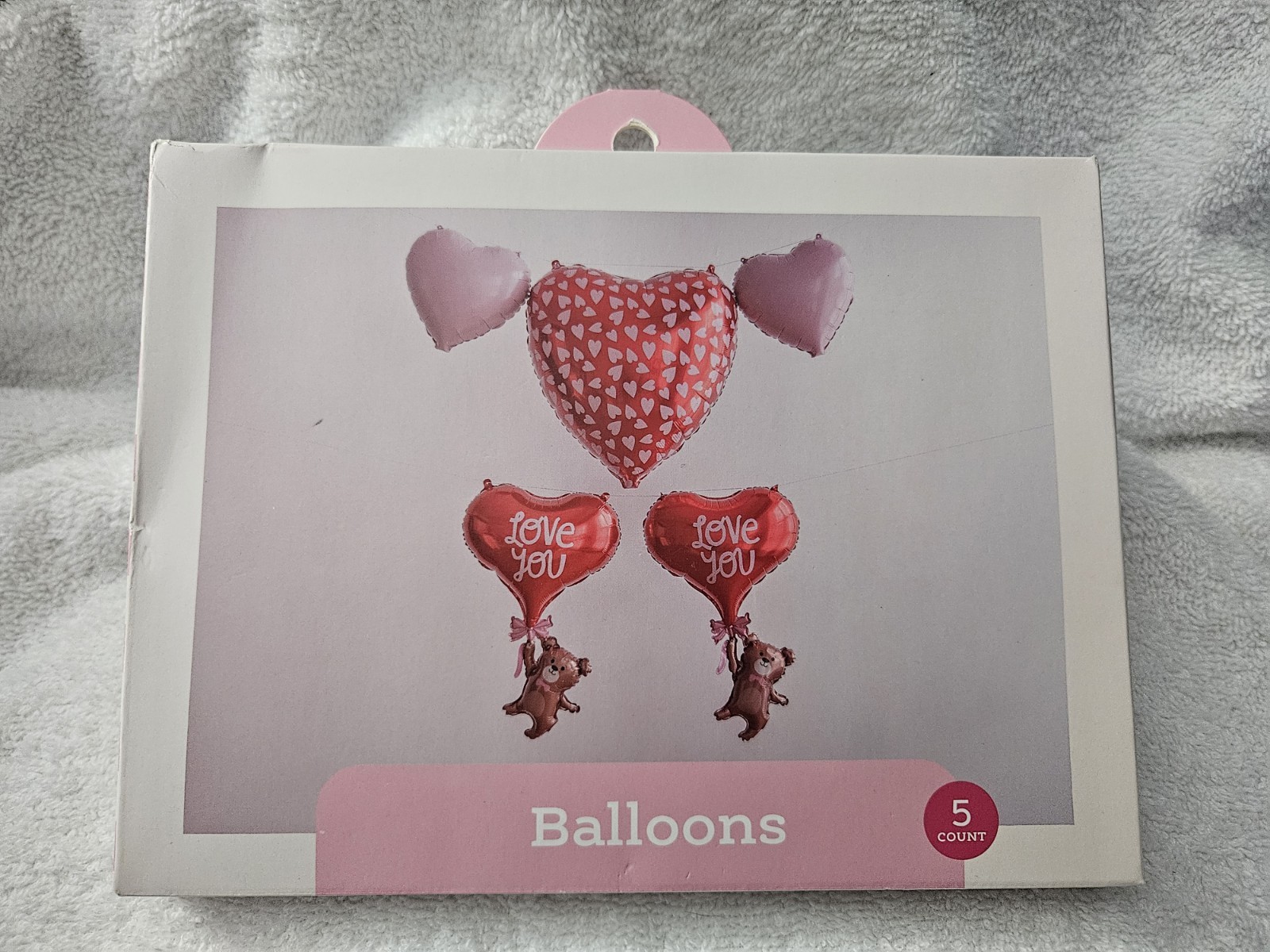 5 Pack Of Valentines Day Foil Balloons By Spritz – Love & Hearts Balloon Bundle