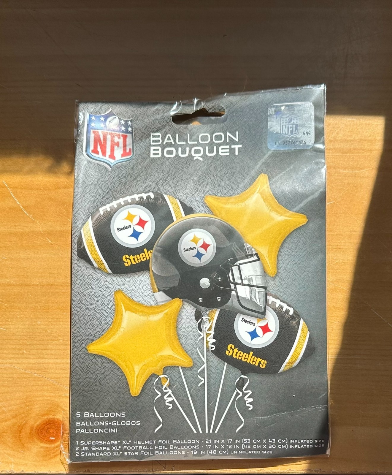 NFL 5 Piece Mylar Foil Balloon Bouquet