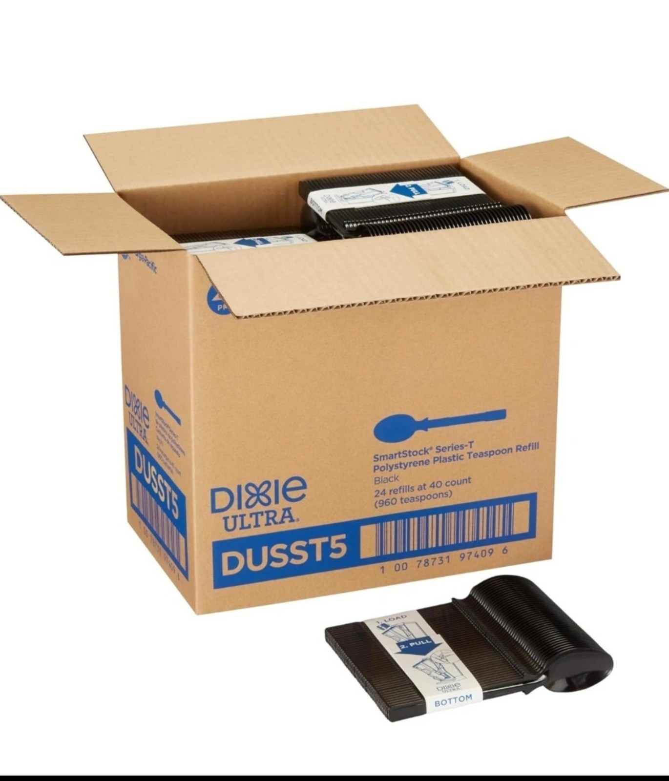 Dixie Ultra DUSST5 Polystyrene Serving Spoon Refill, Series T Black | 960/Case