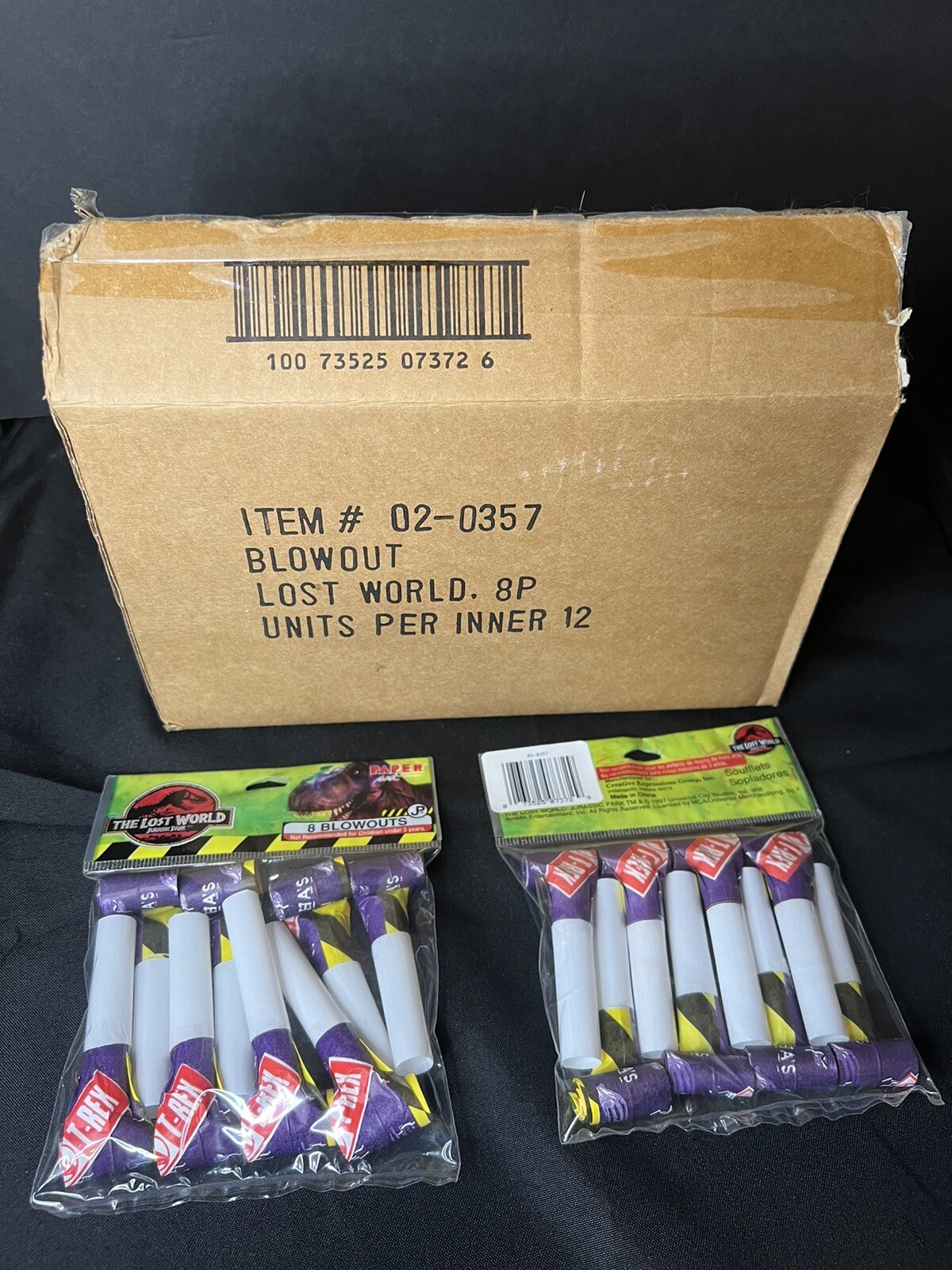 Jurassic Park The Lost World Birthday Blowouts Blow Outs Party Supplies 12 Packs