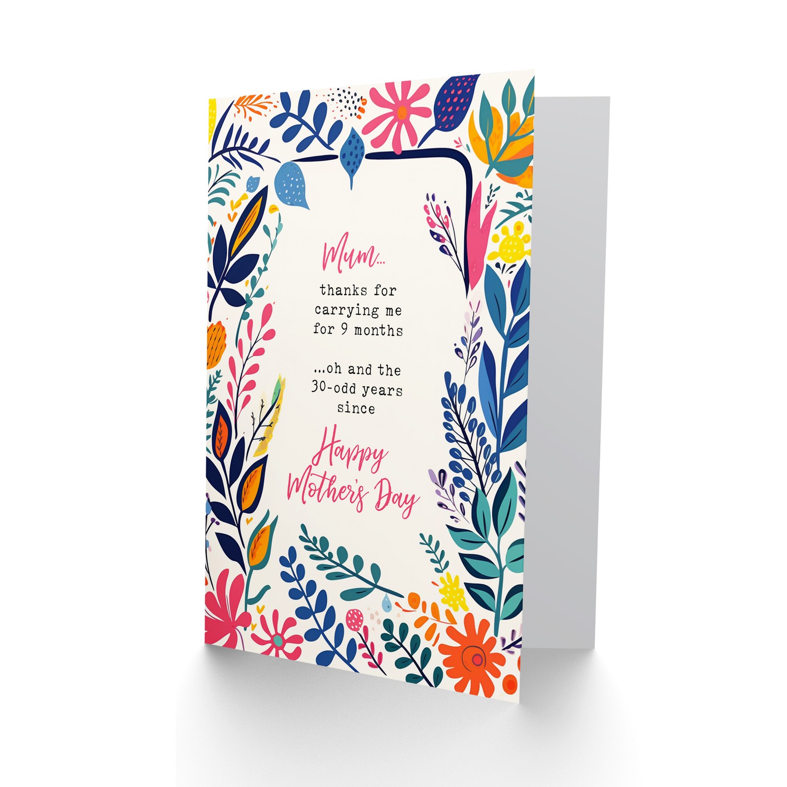 Mother’s Day Carrying Me as an Adult Funny Humour Joke Fun Mum Greeting Card