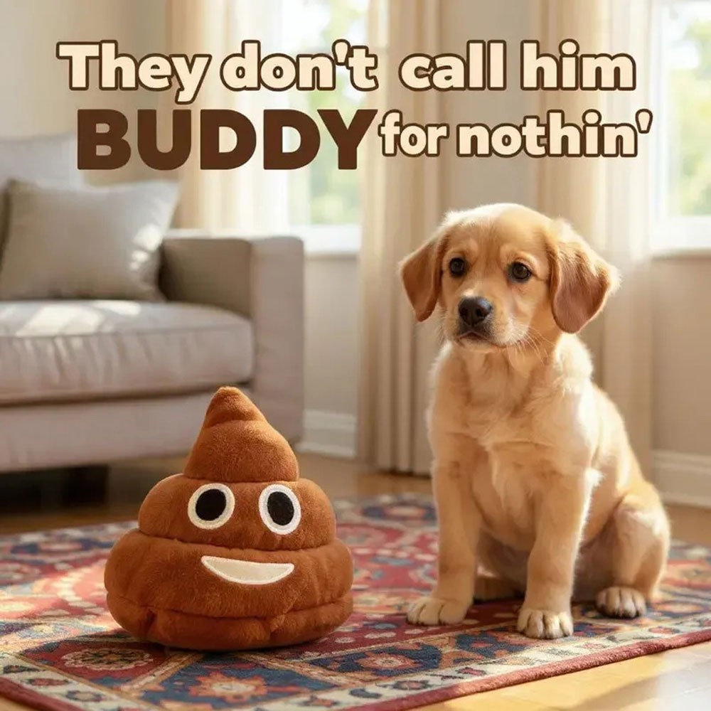 Funny Talking Poop Plush Toy,Makes Fart Sounds, Fake Poop Dog Toy GN