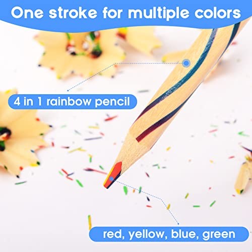 30 Contemporary Rainbow Pencils Pieces for Back to School Party Favors