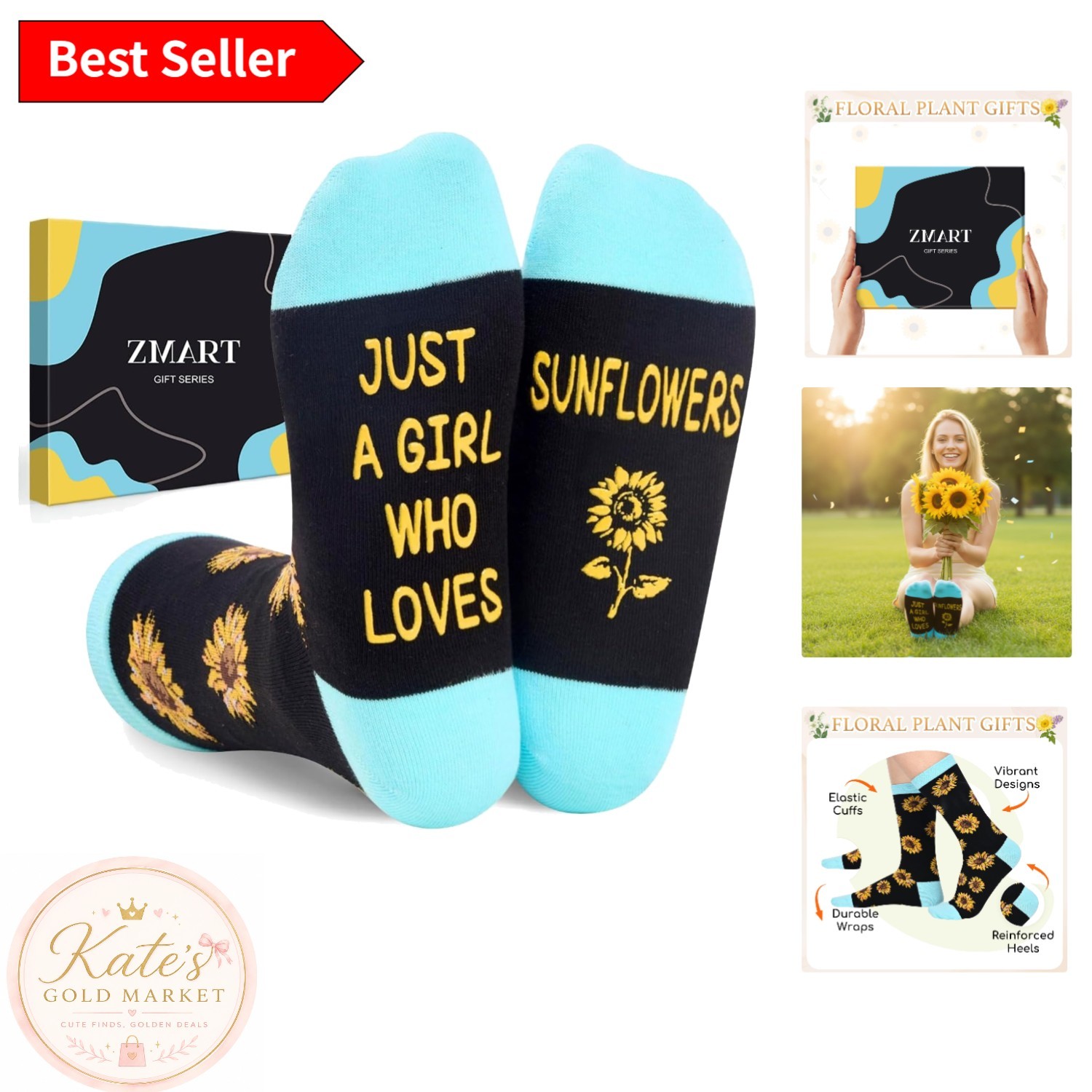 Funny Sunflower Socks for Adults | Unique Plant Lover Gifts for Any Occasion