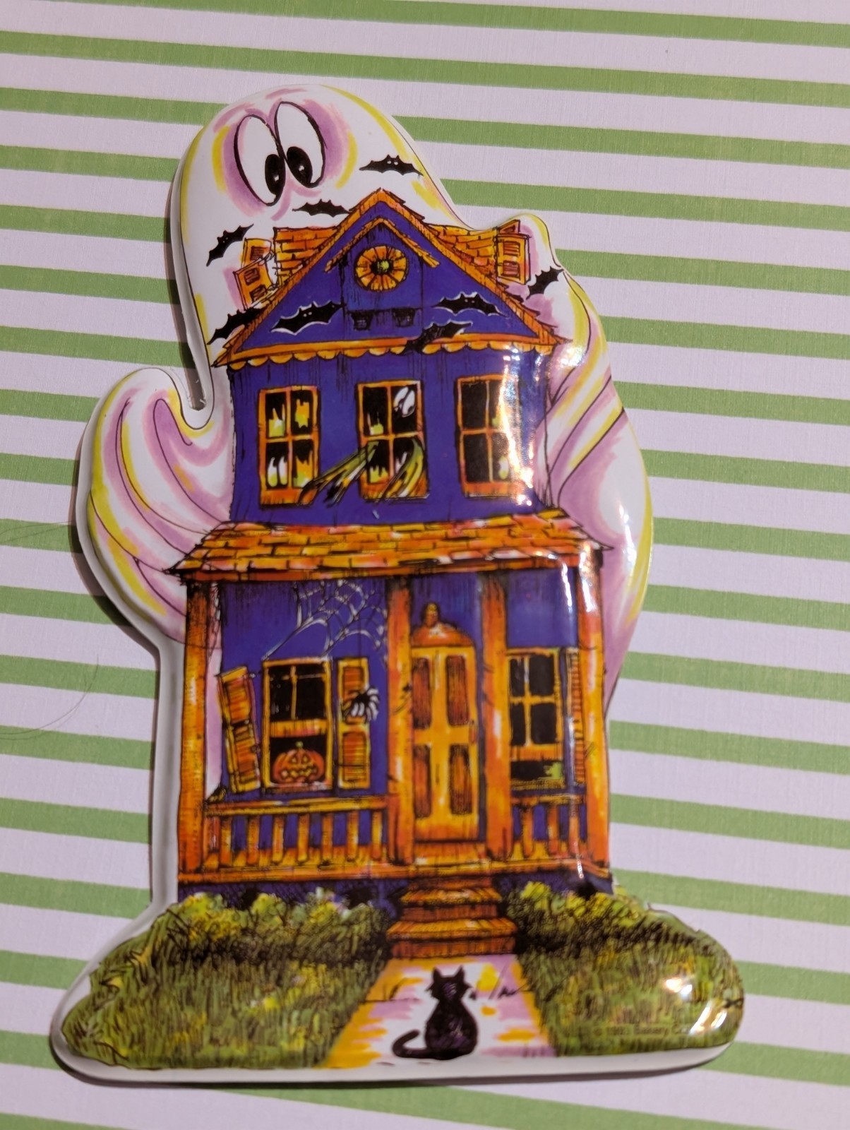 23 Vintage Halloween Cupcake Toppers Ghost Soft Plastic Pop Tops