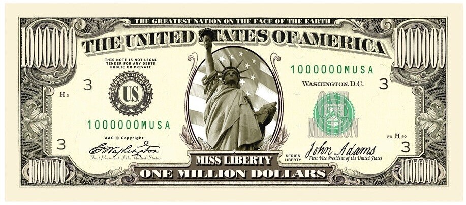 STACK OF 100 Million Dollar Bills BANDED -The Best ORIGINAL Million Dollar Bill
