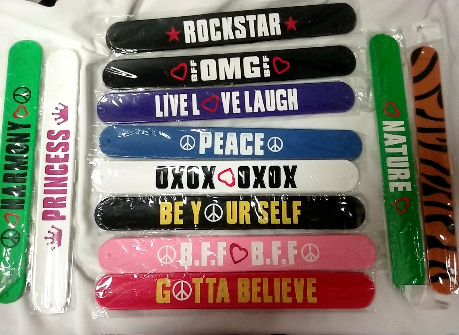 Silicone Slap Bracelets Soft & Safe Kids Boys&Girls Personal Printing Text