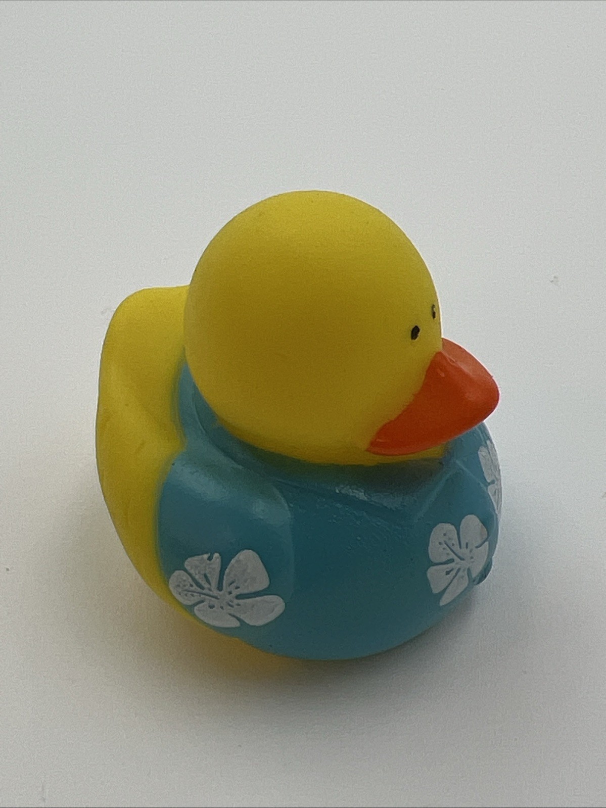 RUBBER DUCKY Blue Flower Hawaiian Shirt Collectible 2″ NEW Jeep Ducking & Cruise