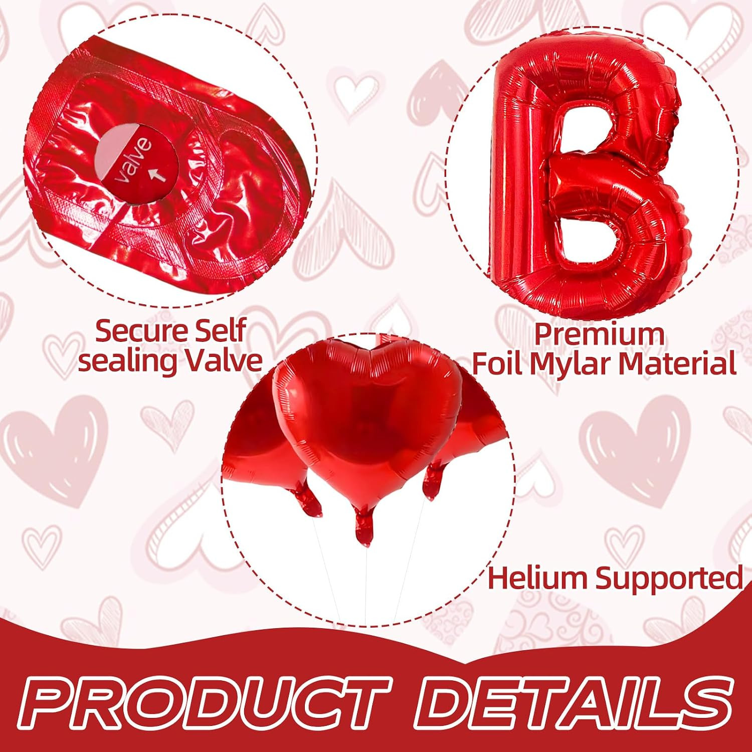 16 Inches Red ‘WILL YOU BE MY GIRLFRIEND’ Proposal Letter Balloons with Heart-Sh