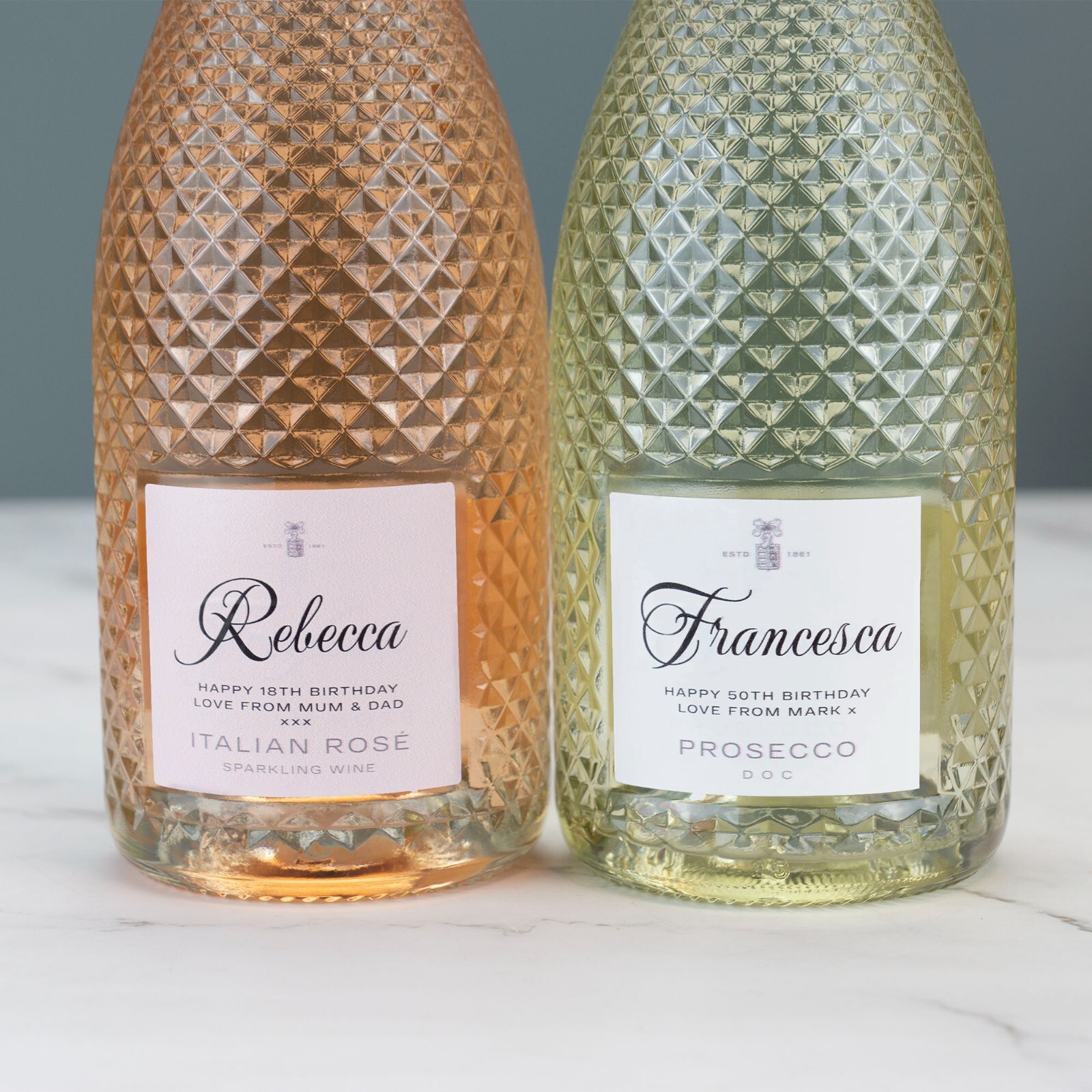 Personalised Prosecco Champagne Wine Label Vinyl Sticker Funny Novelty Gift