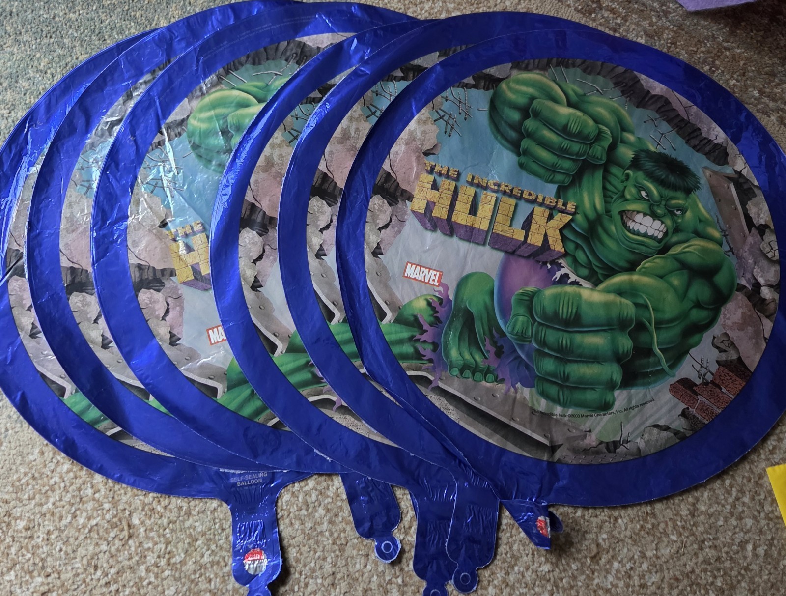 Set Of 6 18″ Round Incredible Hulk Mylar Balloons All Occasion