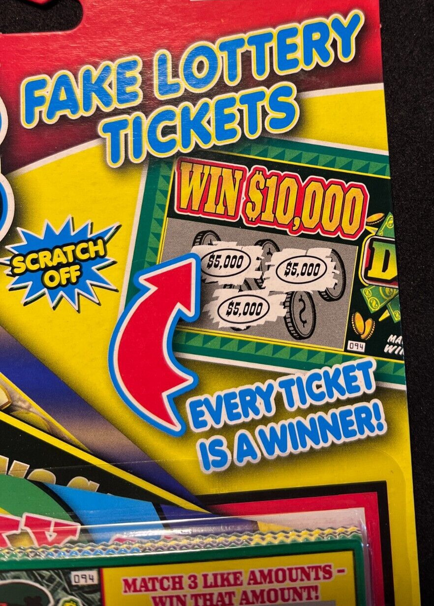 Jokes & Gags – Fake Lottery Tickets – Every Ticket is a Winner! – 5 Tickets