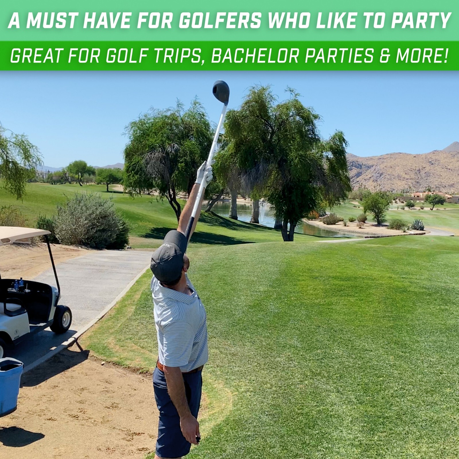 GoPong Beer Bomber Golf Club Beer Bong – Ultimate Novelty Party Gift for Golfers
