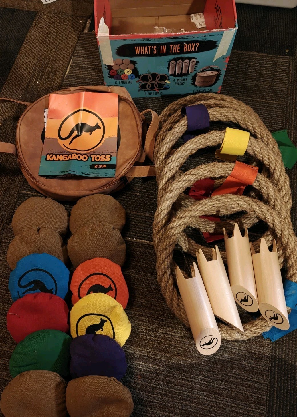 Kangaroo Toss – Official Set, Outdoor Games, Beach Toys / Yard Game
