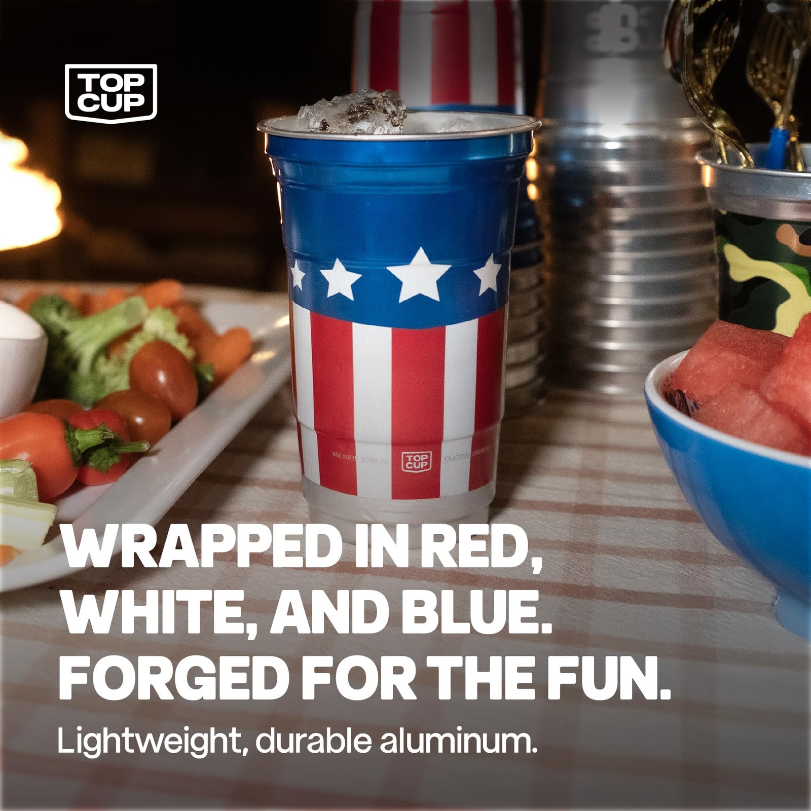 America’s 250th Birthday 20 oz Reusable Aluminum Party Cups 20 Count | Durabl…
