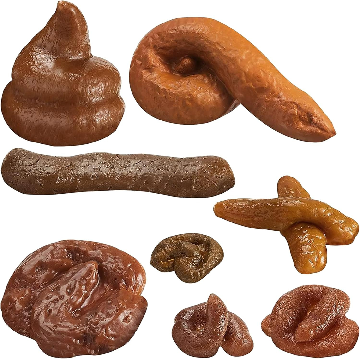 8 Pcs Fake Poop Realistic Dog Poop Toy Fake Turd Adult Gags and Practical