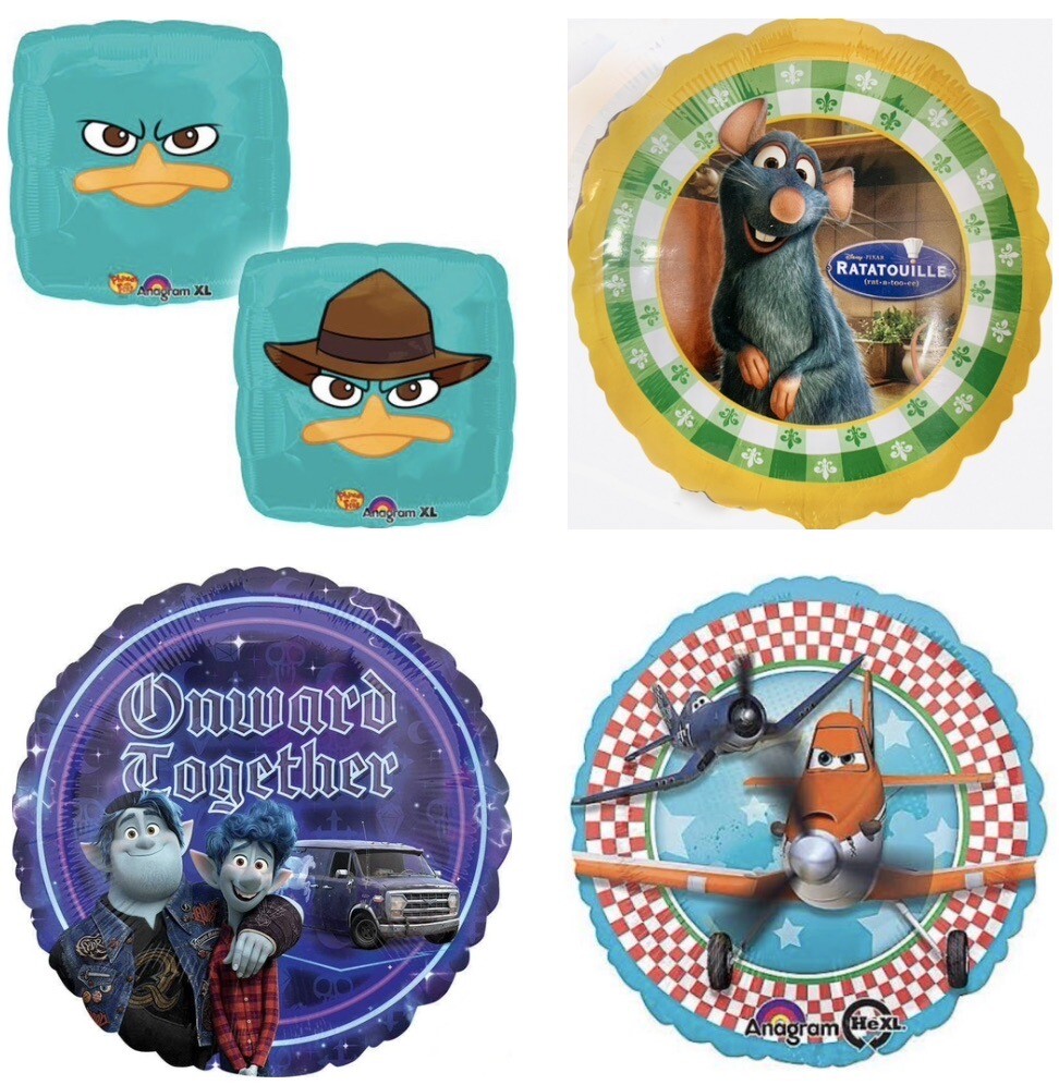 Disney 18″ Planes Ratatouille Ralph Agent P Onward Together Foil Balloon