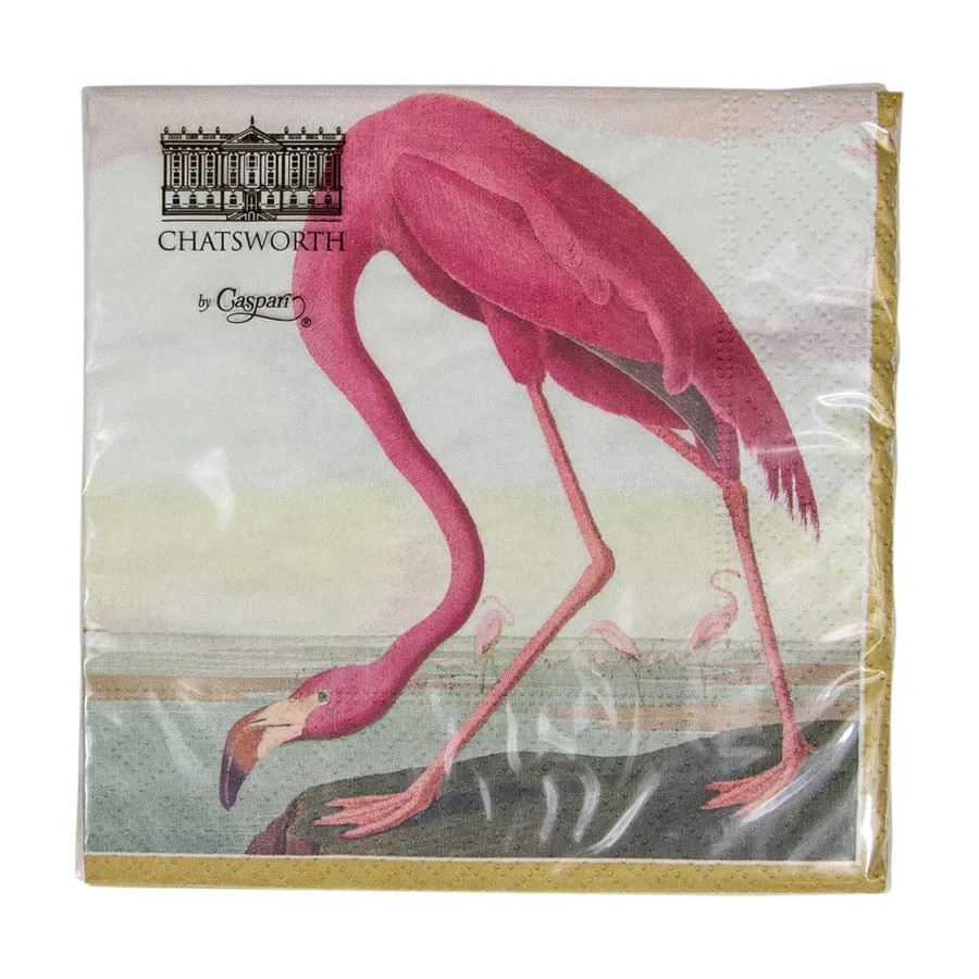 AUDUBON BIRDS Chatsworth Coll 20 Caspari 3 ply paper cocktail / dessert napkins