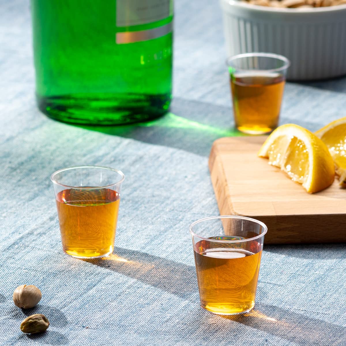 1 oz Clear Plastic Shot Cups [100 Count] Disposable Shot Glasses, BPA-Free, S…